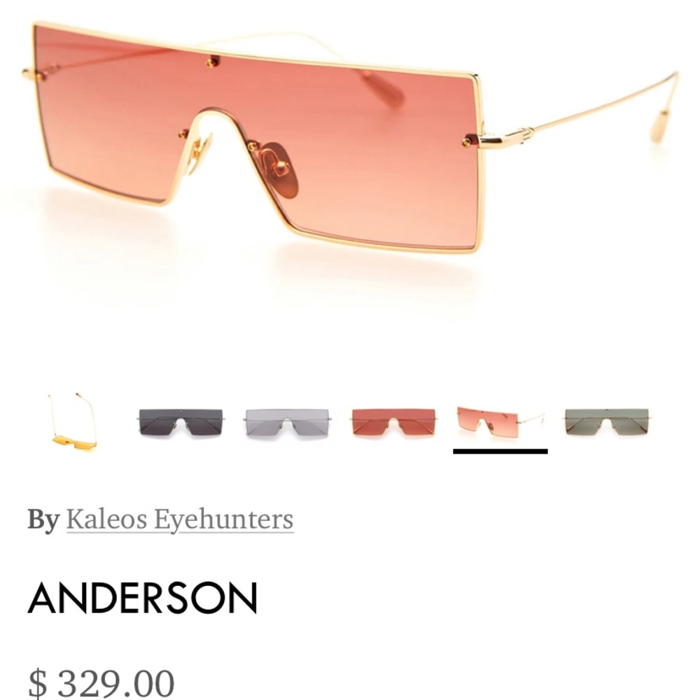 KALEOS Anderson 90s Style Sunglasses Pink Lens Dframe